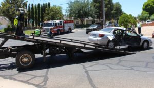 Running a stop sign caused a wreck on 2450 East and 350 North Monday afternoon. St. George, Utah, June 6, 2016 | Photo by Ric Wayman, St. George News