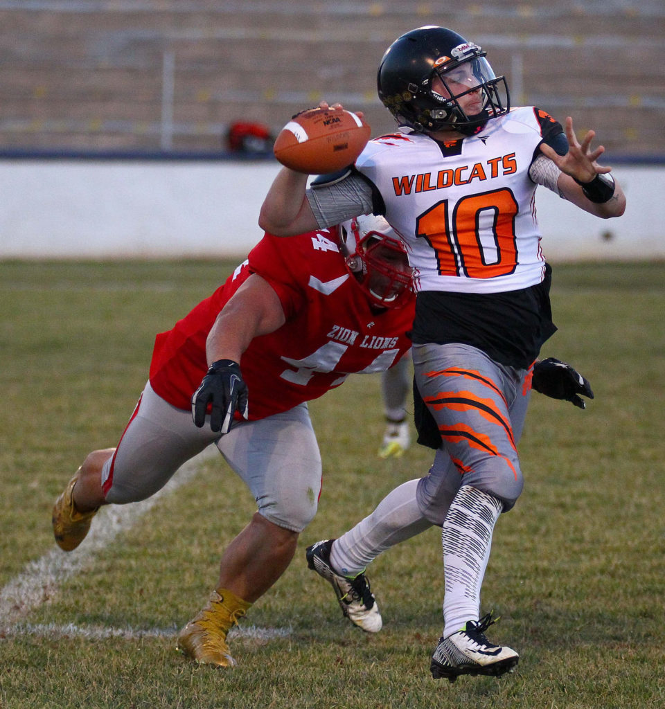 Zion Lions' Joe Feula (44), Zion Lions vs. Utah Wildcats, Football, June 4, 2016, | Photo by Robert Hoppie, ASPpix.com, St. George News