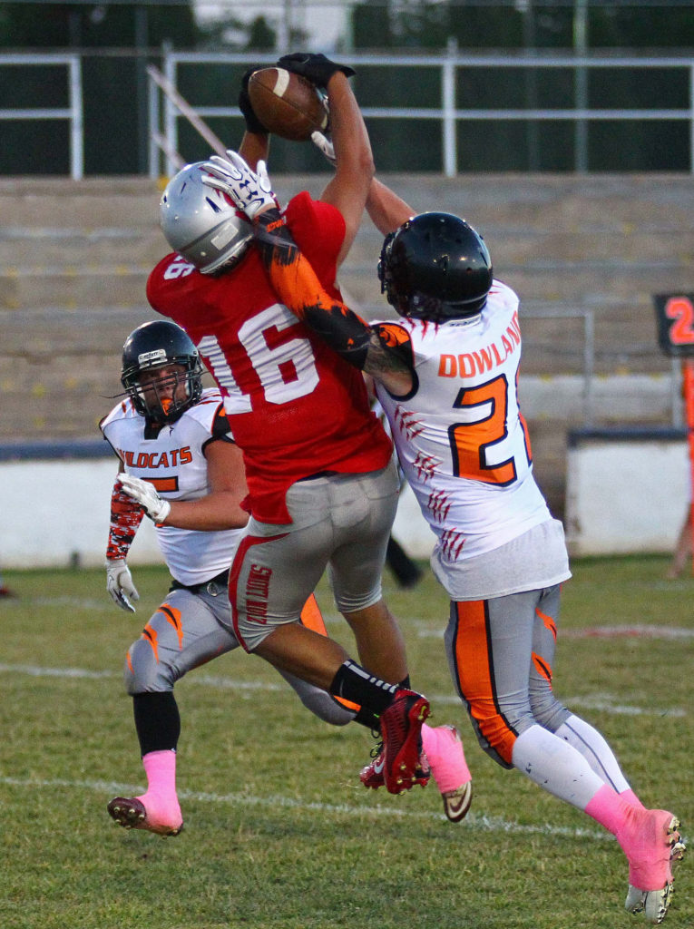 Zion Lions' Kaipo Hurtt (16), Zion Lions vs. Utah Wildcats, Football, June 4, 2016, | Photo by Robert Hoppie, ASPpix.com, St. George News