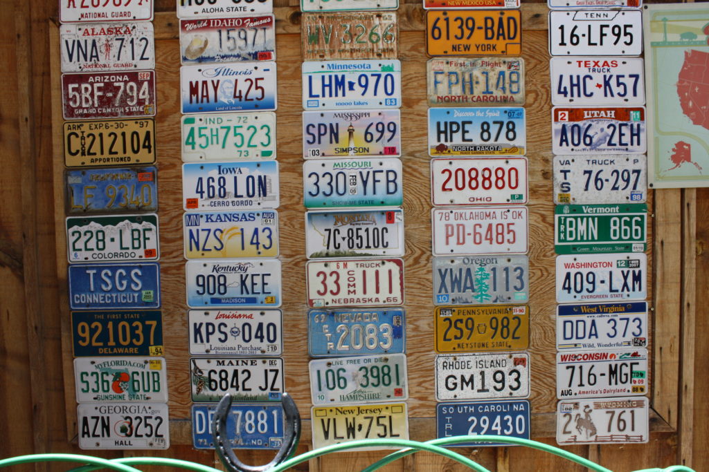 Denny's Wigwam license plate collection | Photo by Reuben Wadsworth, St. George News