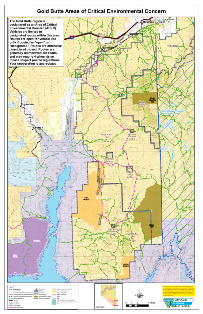 Gold Butte map courtesy of Bureau of Land Management, St. George News