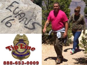 Man and woman suspected of vandalizing rocks in Grand Canyon National Park, May 22, 2016 | Photo courtesy of NPS Investigative Services Branch, St. George News