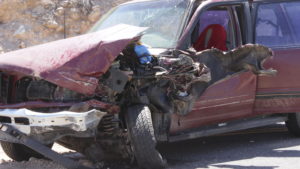 A head-on collision between a Ford SUV and a delivery vehicle sent one man to the hospital Friday, Shivwits Indian Reservation, Utah, June 10, 2016 | Photo by Don Gilman, St. George News