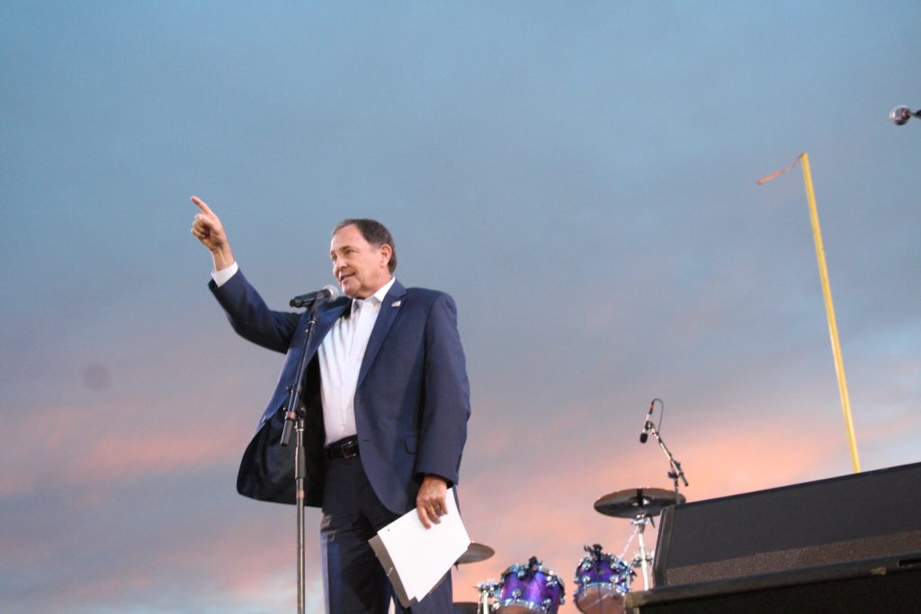 "Let the games begin!" Gov. Gary Herbert said at the Opening Ceremonies of the Utah Summer Games. Cedar City, Utah, June 9, 2016 | Photo by Kaleigh Bronson, St. George News / Cedar City News