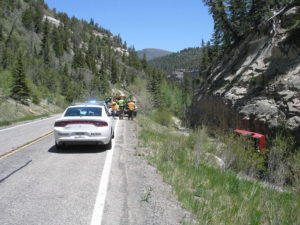 A rollover accident on SR-14 Saturday resulted in a man being airlifted to the hospital and investigated by authorities for suspicion of a possible DUI, Iron County, Utah, June 4, 2016 | Photo courtesy of Utah Highway Patrol, St. George/Cedar City News