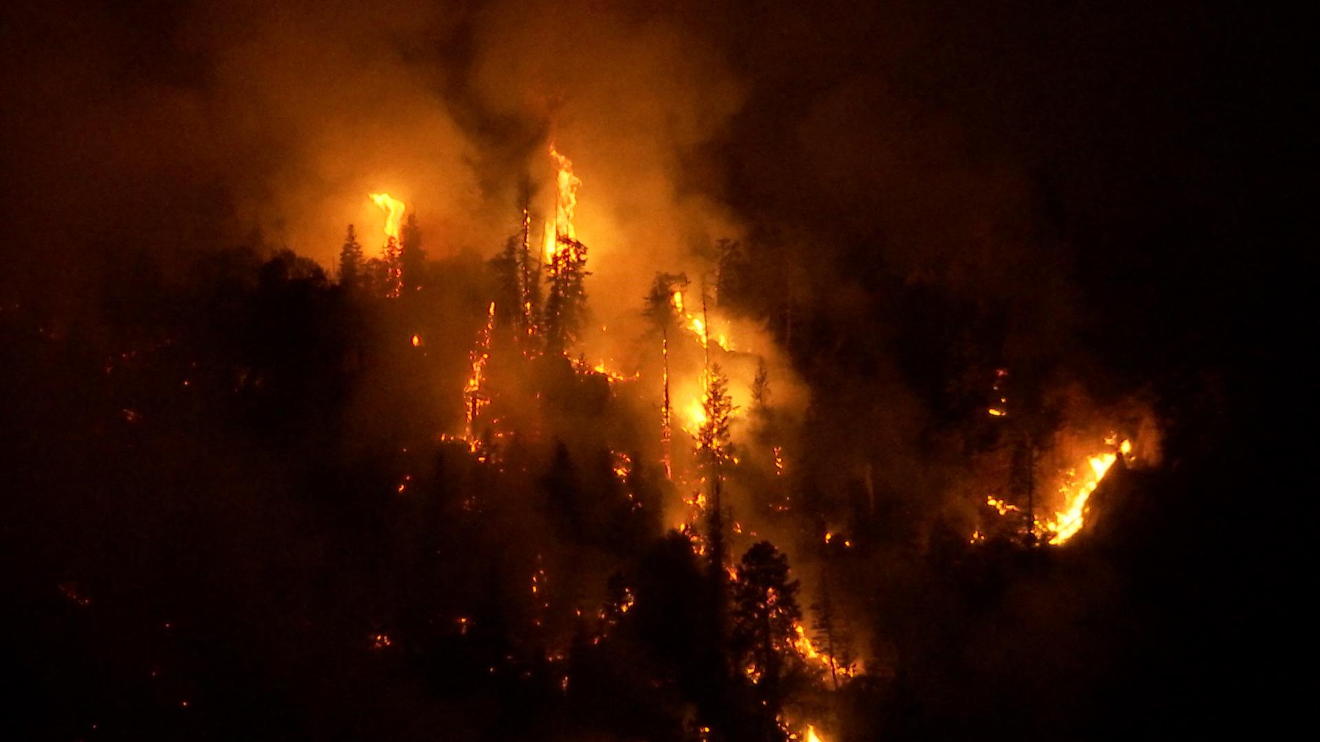 Lightning-caused fire burning on Saddle Mountain in the Pine Valley Wilderness of the Dixie National Forest, Washington County, Utah, June 24, 2016 | Photo by Michael Durrant, St. George News