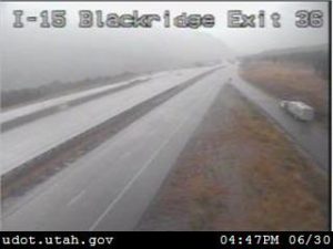 Image from a Utah Department of Transportation camera on Interstate 15, Exit 36, on the Black Ridge, June 30, 2016, St. George, Utah |Photo courtesy UDOT, St. George News