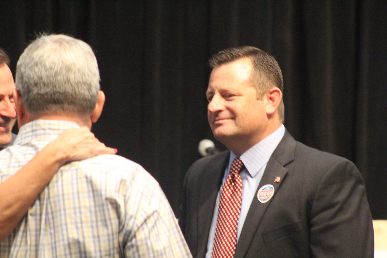 Steve Kemp at a debate with opponent Walt Brooks. Both are candidates for the Republican nomination for House District 75, St. George, Utah, June 15, 2016 | Photo by Mori Kessler, St. George News