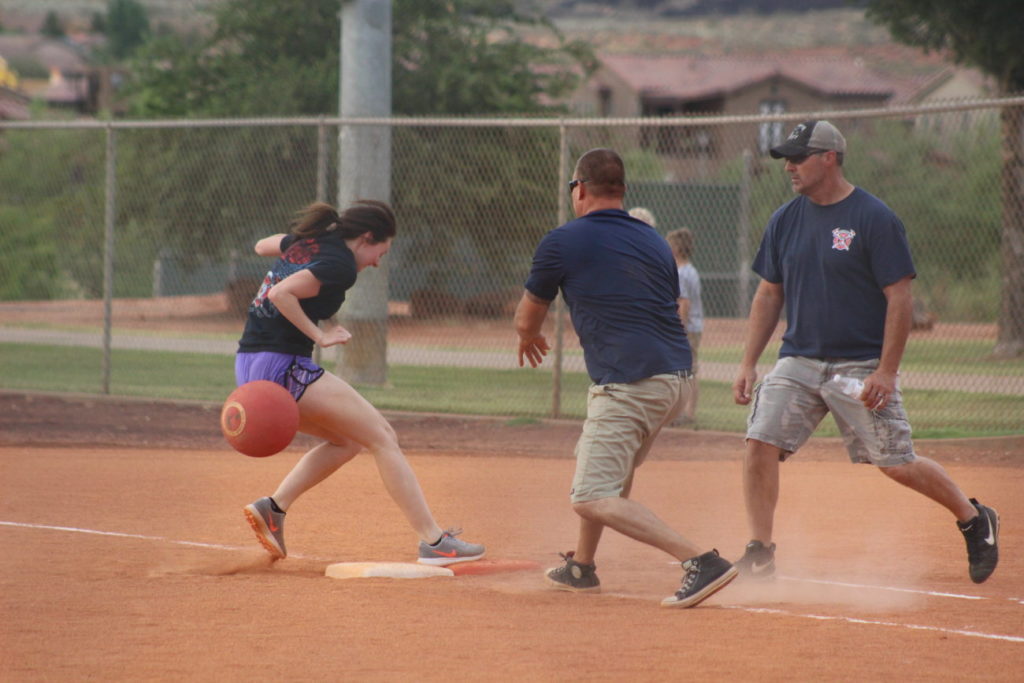 At the Kickball With Cops event hosted by the Santa Clara-Ivins Police Department, Santa Clara, Utah, June 10, 2016 | Photo by Mori Kessler, St. George News