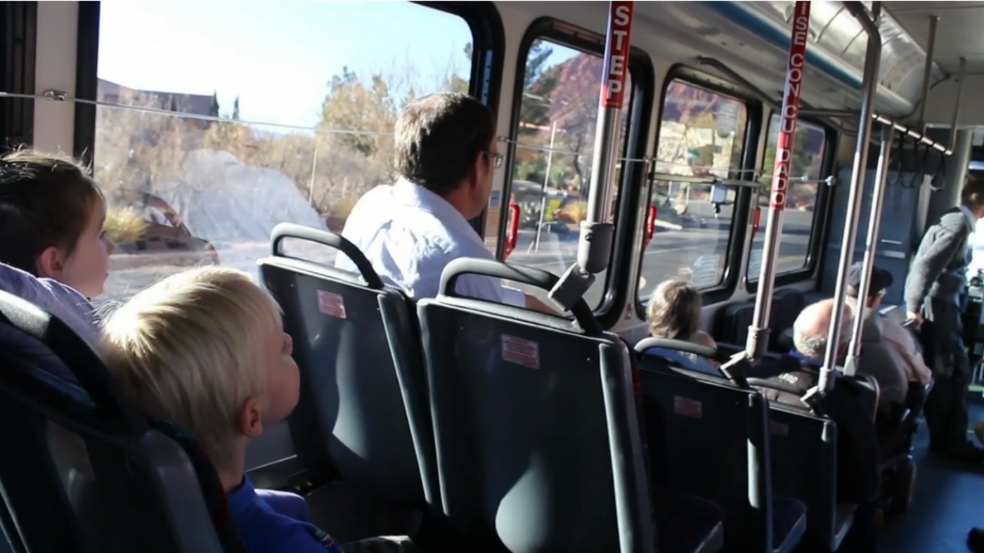 Inside a SunTran bus, Ivins, Utah, Jan. 22, 2016 | Photo by Mori Kessler, St. George News