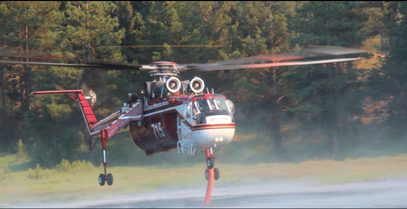 Helicopter assigned to suppress a lightning-caused fire burning on Saddle Mountain in the Pine Valley Wilderness of the Dixie National Forest, Washington County, Utah, June 27, 2016 | Photo courtesy of Washington County Sheriff Cory Pulsipher, St. George News