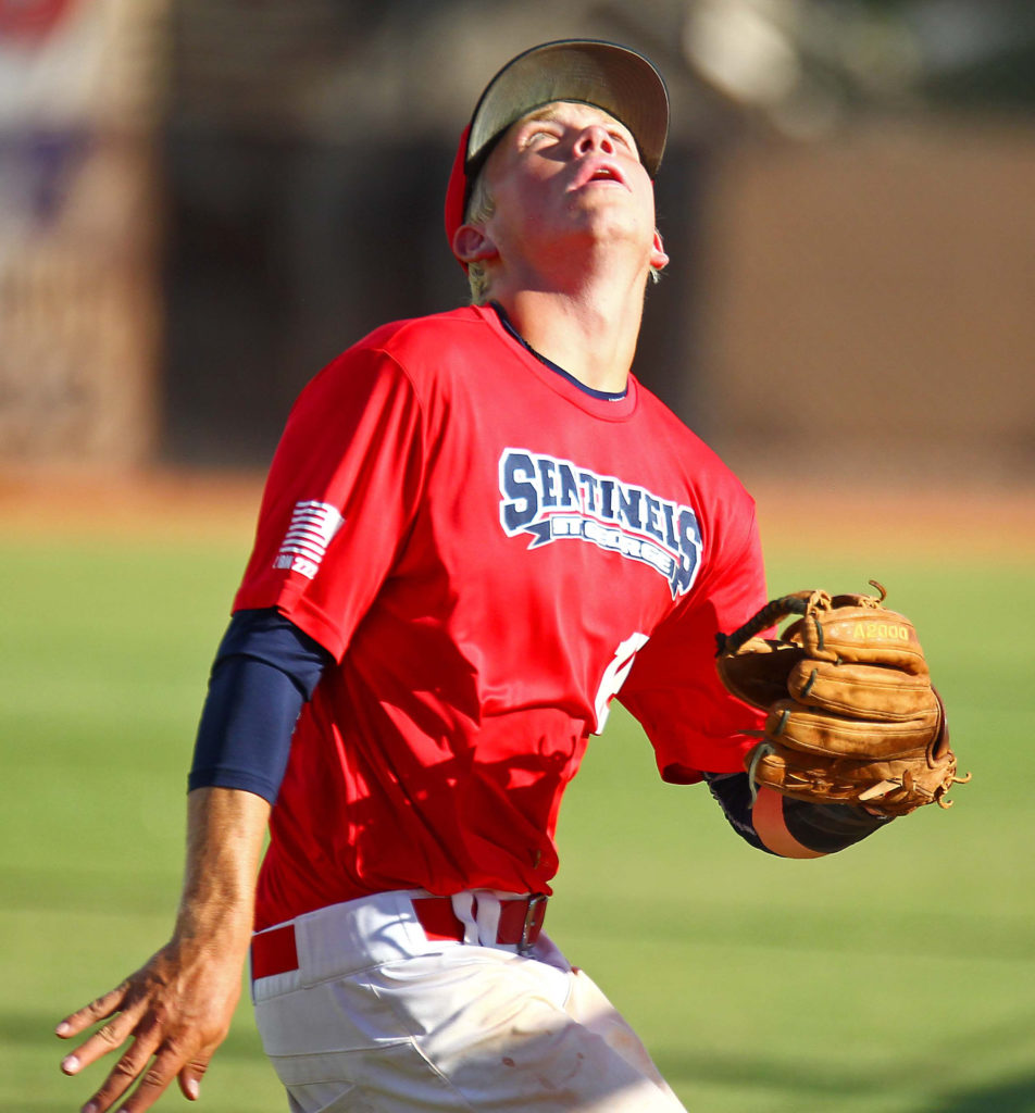 Makai Maclellan (16), St. George Sentinels vs. Southern Nevada Bulls, Baseball,  July 20, 2016, | Photo by Robert Hoppie, ASPpix.com, St. George News