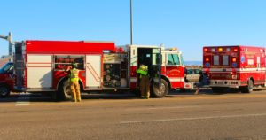 Hurricane Valley Fire District responds to two-car collision in Hurricane, Utah, July 15, 2016 | Photo by Cody Blowers, St. George News