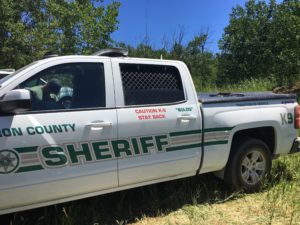 Iron County Sheriff Deputy Shawn Peterson with his K-9 Bolos came to some training this week on Kolob Mountain, Utah, July 12, 2016 | Photo by Tracie Sullivan, St. George/Cedar City News