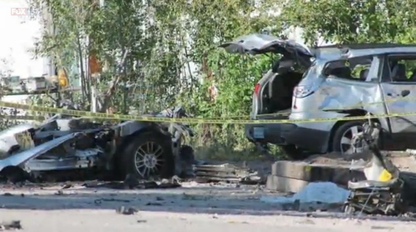 Scene of the explosions in on 5th St. in Panaca, Nevada, July 14, 216 | Photo courtesy of Fox 13 News, St. George News