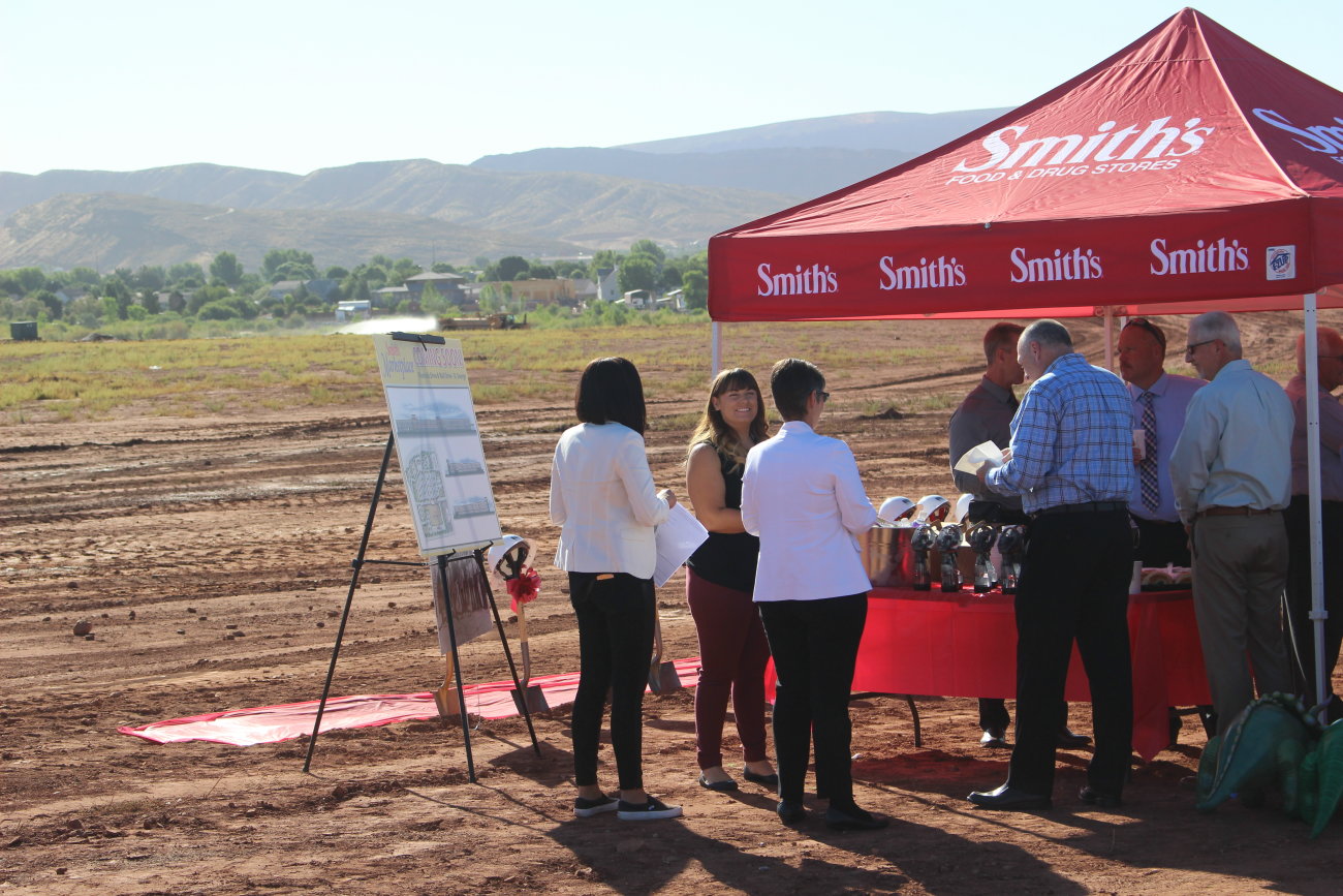 At the official groundbreaking of a new Smith's Supermarket to be built at Mall Drive and Riverside Drive, St. George, Utah, July 6, 2016 | Photo by Mori Kessler, St George News 