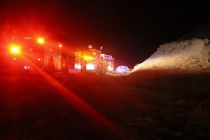 Numerous emergency vehicles respond to rollover on Interstate 15 northbound near the Port of Entry, Mohave County, Ariz., July 27, 2016 | Photo by Cody Blowers, St. George News