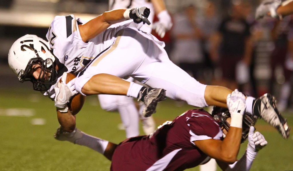 Desert Hills Brock Parry (21), Desert Hills vs. Jordan, Football,  Sandy, UT, Aug. 19, 2016, | Photo by Robert Hoppie, ASPpix.com, St. George News