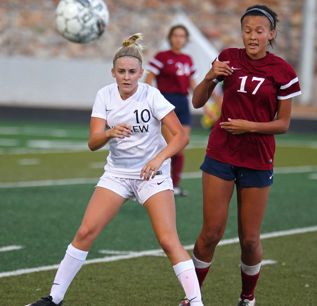 Pine View's Aubrey Day (10), Pine View vs. Waterford, Girls Soccer, St. George, Utah, Aug. 23, 2016, | Photo by Robert Hoppie, ASPpix.com, St. George News