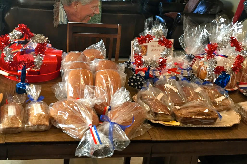 Delicious baked goods wrapped in patriotic ribbon are sold by members of the Daughters of the American Revolution Color Country Chapter during a Memorial Day service, St. George, Utah, May 31, 2016 | Photo courtesy of Valerie King, St. George News