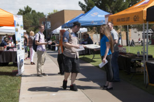 Dixie State University students walk from class to class on the DSU campus during the first day of school, Monday, Aug. 22, 2016 | Photo courtesy of Dixie State University, St. George News