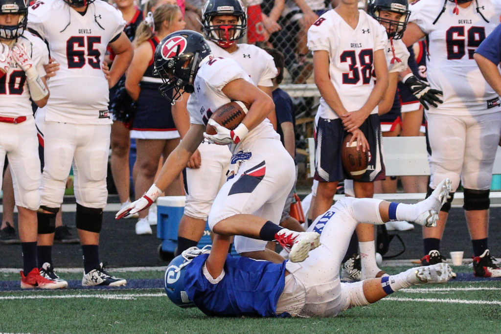 Springville's Brennen Rymer (21), Dixie vs. Springville, Football, St. George, Utah, Aug 19, 2016, | Photo by Kevin Luthy, St. George News