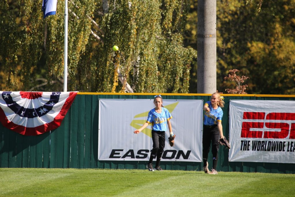 Anyssa Montano (right) and McKenna Staheli, Little League Softball World Series, Portland, Ore., Aug. 15, 2016. | Photo by Scott Miller, special to St. George News