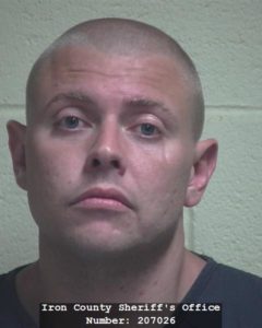 Aaron William Jacobsen, 31, was arrested for felony evading near Newcastle, Utah Aug. 9, 2016 | Photo courtesy of Iron County Sheriff's Office, St. George/Cedar City News 