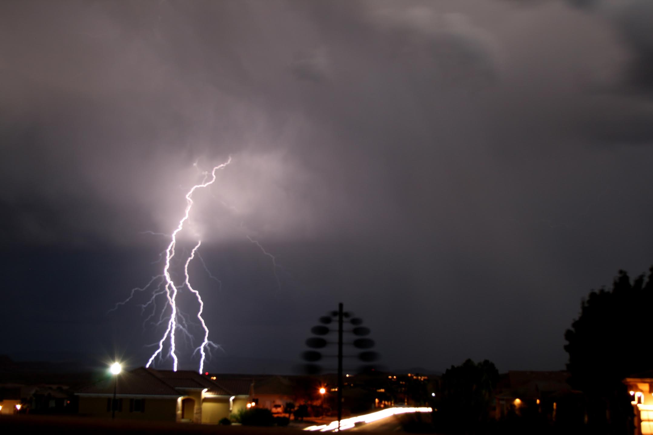 Washington County lightning storm, View looking southeast from Foremaster Ridge, St. George, Utah, Aug. 11, 2016 | Photo courtesy of Mike Satter, St. George News