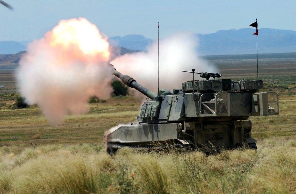 Artillery gun firing in field exercise, Date and location not specified | Photo courtesy of Kelly Kleinman, St. George News