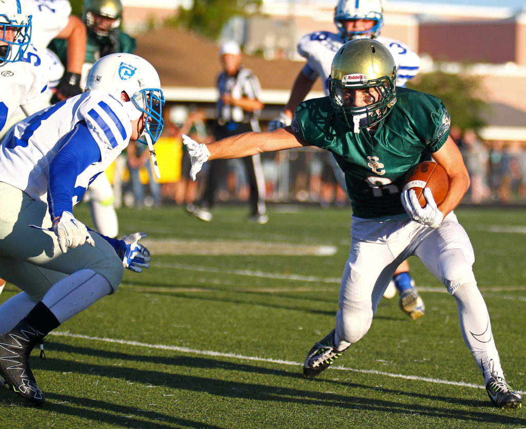 Snow Canyon's Chris Poulsen (6), Snow Canyon vs. Carbon, Football, St. George, Utah, Sept. 2, 2016, | Photo by Robert Hoppie, ASPpix.com, St. George News