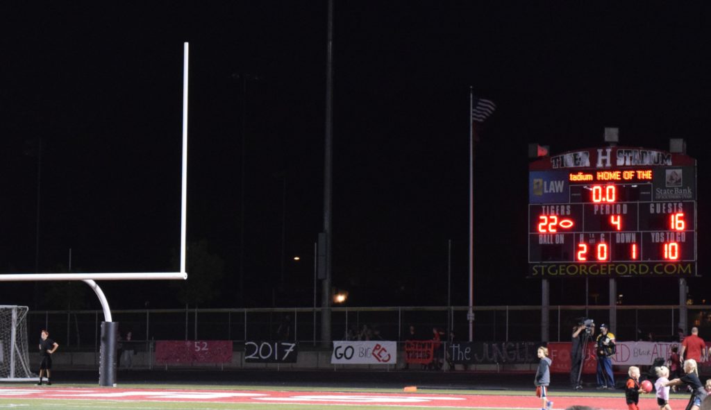 The Tigers held off a late Warriors rally to get the home win, Hurricane vs. Snow Canyon, Hurricane, Utah, Sept. 16, 2016 | Photo by Katina Young, for St. George News