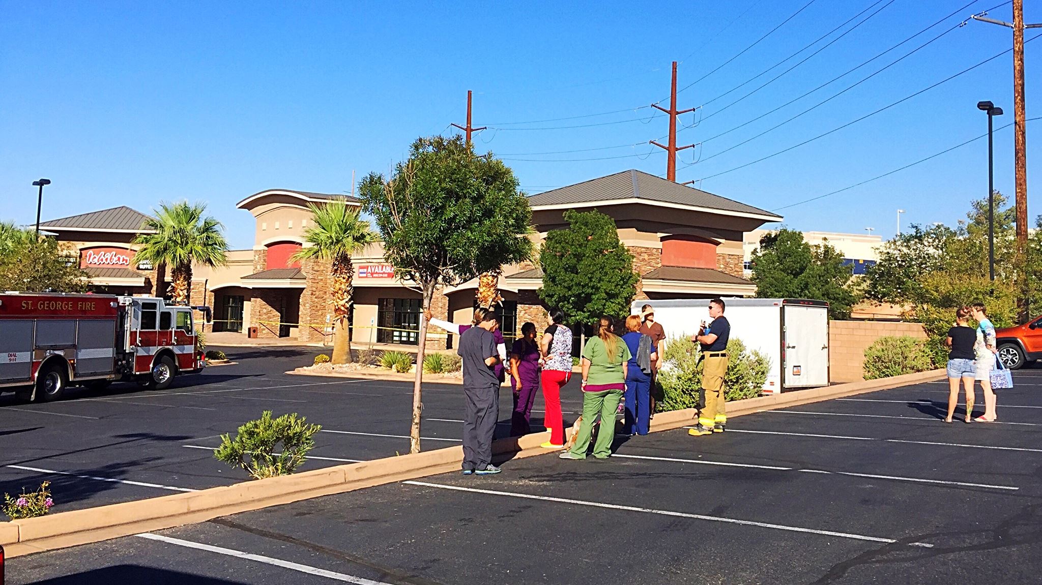 A St. George business plaza located at 969 N. 3050 East was evacuated after an explosive level of gas had accumulated in one of the businesses within the complex, St. George, Utah, Sept. 6, 2016 | Photo by Kimberly Scott, St. George News