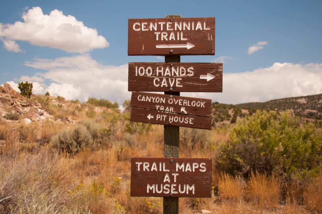 Directory of hiking trails, Fremont Indian State Park and Museum, August 2016 | Photo by Jim Lillywhite, St. George News