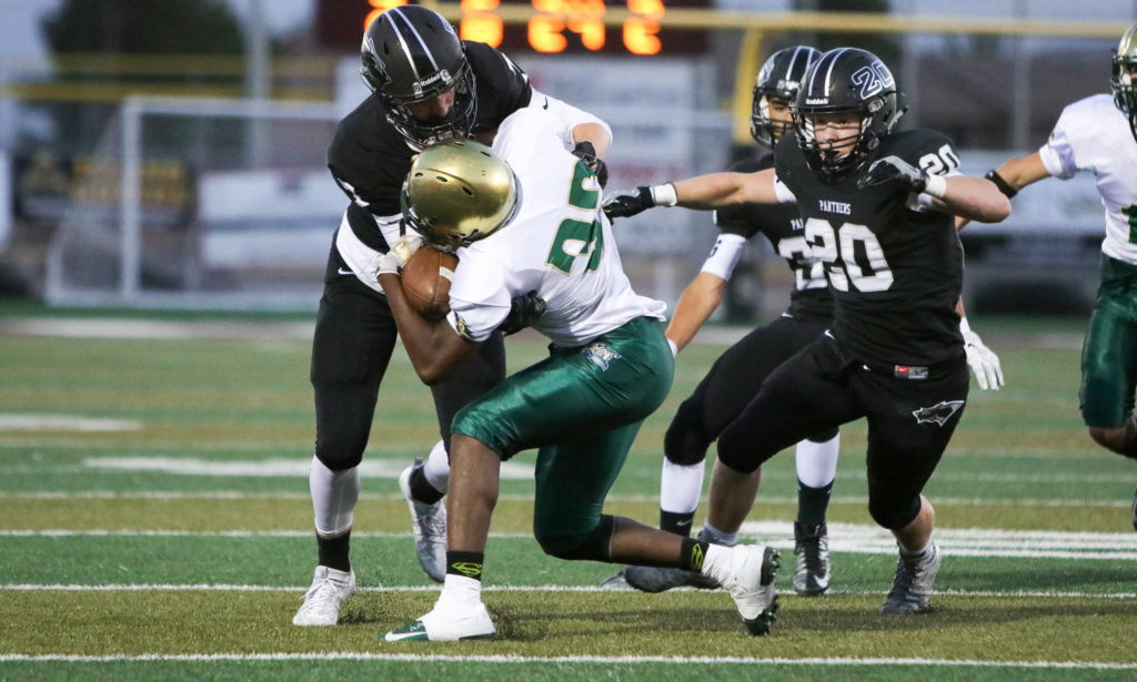 Snow Canyon's Jeremy Olson (30), Pine View vs. Snow Canyon, Football, St. George, Utah, Sept. 23, 2016, | Photo by Todd Ellis, St. George News