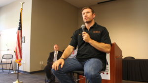 Former Green Beret and NFL Seattle Seahawks player, Nate Boyer, speaks at the Southern Utah Veterans Home annual Patriot Day community celebration at 160 N. 200 East, Ivins, Utah, Sept 9, 2016 | Photo by Joseph Witham, St. George News