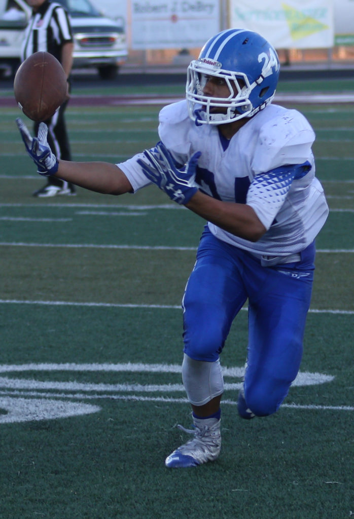 Dixie's Ammon Ahquin (24), Pine View vs. Dixie, Football, St. George, Utah, Sep.16, 2016, | Photo by Kevin Luthy, St. George News