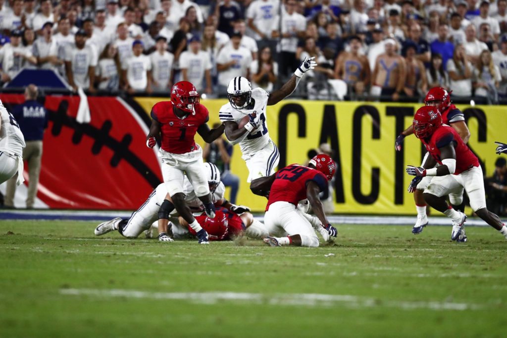 Cougar Jamaal Williams, BYU vs. Arizona, Glendale, Ariz., Sept. 3, 2016 | Photo by BYU Photo/Jaren Wilkey