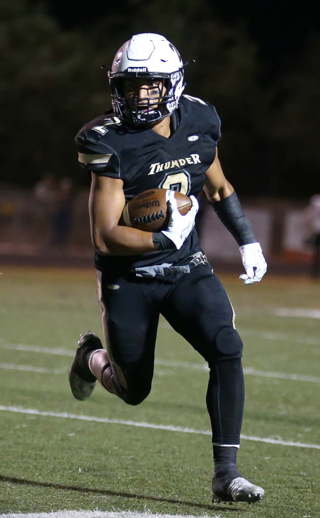 Desert Hills’ Nephi Sewell (2), Desert Hills vs. Pine View, Football, St. George, Utah, Oct. 7, 2016, | Photo by Robert Hoppie, ASPpix.com, St. George News