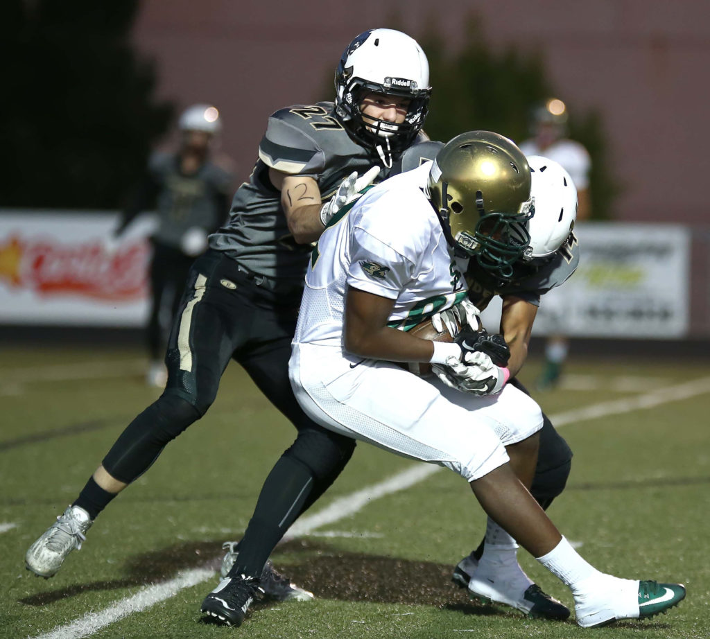 Desert Hills' Hunter Holt (27), Desert Hills vs. Snow Canyon, Football, St. George, Utah, Oct. 21, 2016, | Photo by Robert Hoppie, ASPpix.com, St. George News