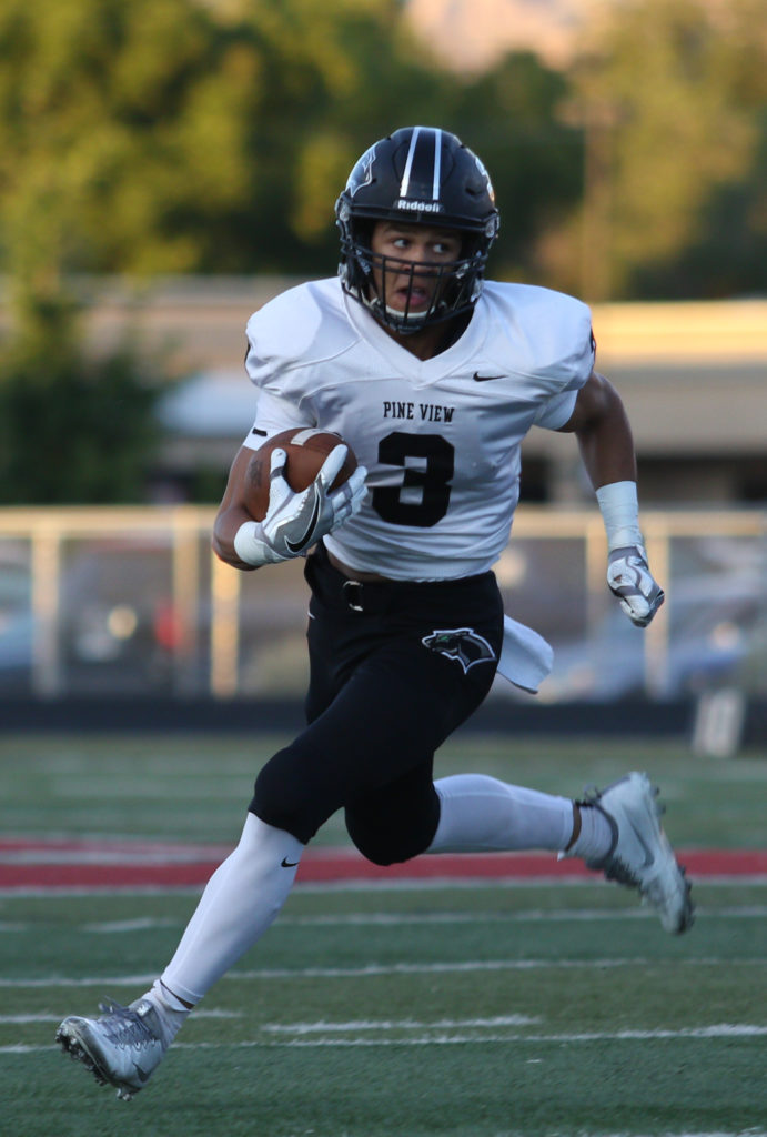 Pine View's Michael Moten (3), Hurricane vs. Pine View , Football, St. George, Utah, Sep. 30, 2016, | Photo by Kevin Luthy, St. George News