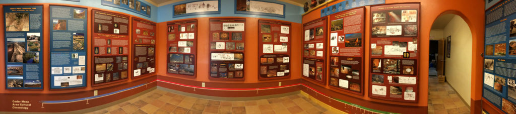 Panoramic shot of the Kane Gulch Ranger Station Rock Art Exhibit | Photo courtesy of the BLM, St. George News