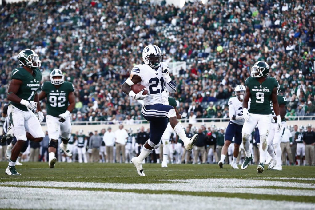 Jamaal Williams, BYU at Michigan State, East Lansing, Mich., Oct. 8, 2016 | Photo by BYU Photo