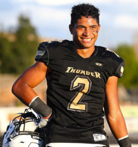 Desert Hills' Nephi Sewell (2), Desert Hills vs. Ridgeline, Football, St. George, Utah, Nov. 4, 2016, | Photo by Robert Hoppie, ASPpix.com, St. George News