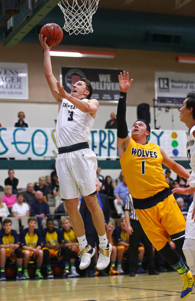 Snow Canyon's Braden Baker (3), Snow Canyon vs. Enterprise, Boy's Basketball, St. George, Utah, Nov. 30, 2016, | Photo by Robert Hoppie, ASPpix.com, St. George News