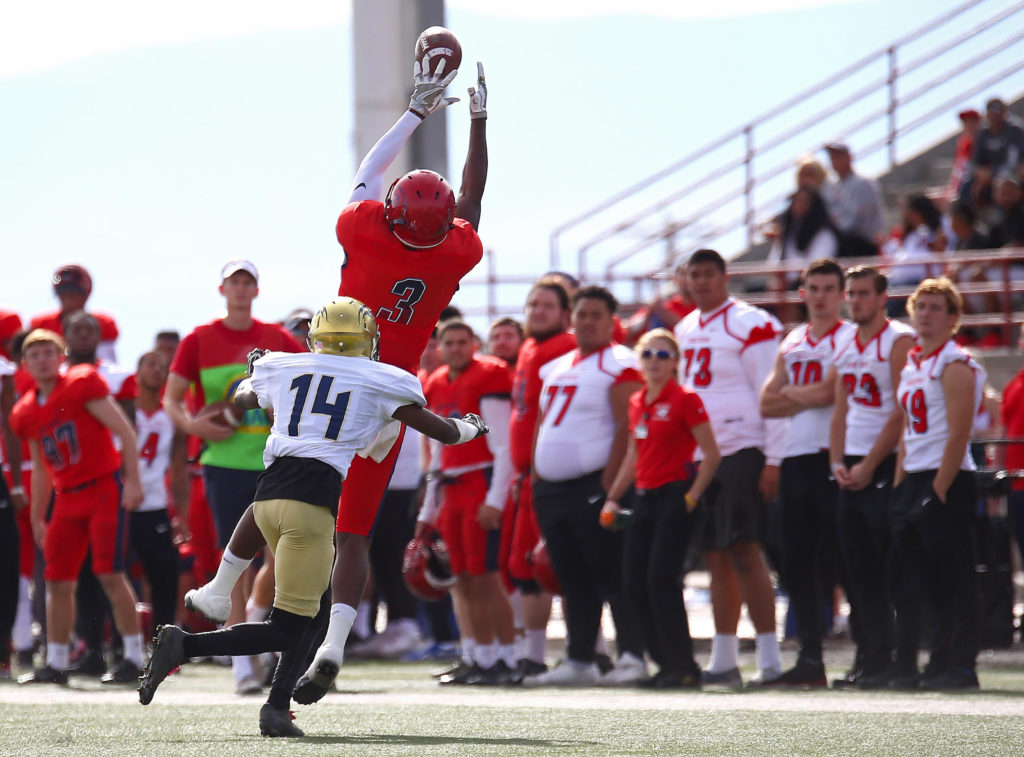 Dixie State's Aubrey Reed (3), Dixie State University vs. Fort Lewis University, St. George, Utah, Nov. 12, 2016, | Photo by Robert Hoppie, ASPpix.com, St. George News