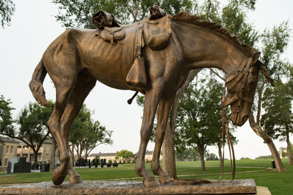 Civil War Horse statue dedicated to horses and mules that perished or were used in the Civil War, Ft. Riley, Kansas, Oct. 29, 2016 | Photo by Jim Lillywhite, St. George News