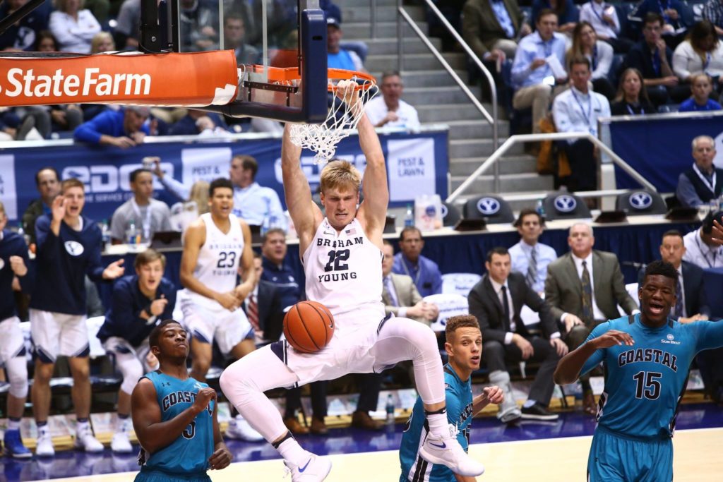 Eric Mika, BYU vs. Coastal Carolina, Provo, Utah, Nov. 19, 2016 | Photo by BYU Photo