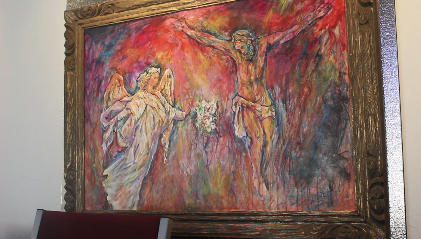 A painting by Gustave Alhadeff at Solomon's Porch Foursquare Fellowship in St. George. Alhadeff donated the five paintings to the church after it helped him during a bad time in his life, St. George, Utah, Nov. 13, 2016 | Photo by Mori Kessler, St. George News