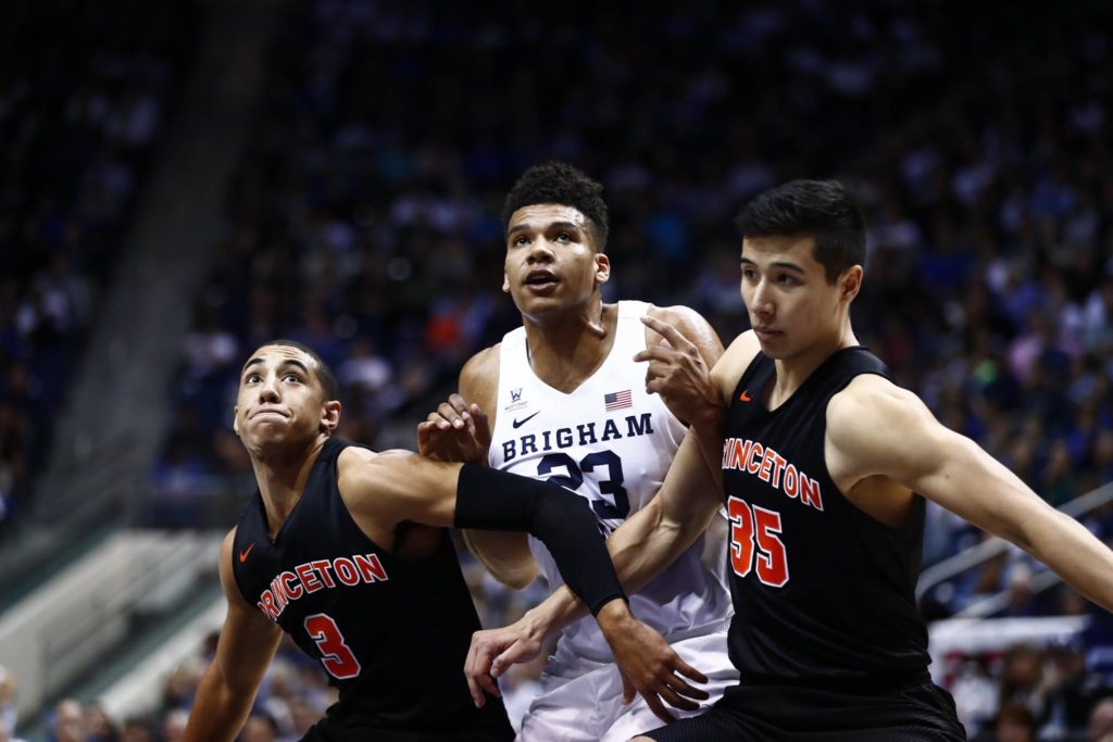 BYU's Yoeli Childs, BYU vs. Princeton, Provo, Utah, Nov. 13, 2016 | Photo by BYU Photo